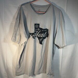 In the Heart of Texas Women's Plus T-shirt 3X Gray Black Print Cato State of